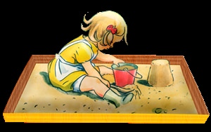 Ребенок в песочнице рисунок