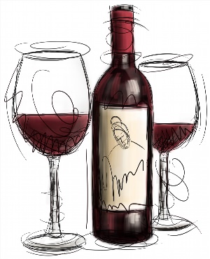 Как нарисовать бокал вина
