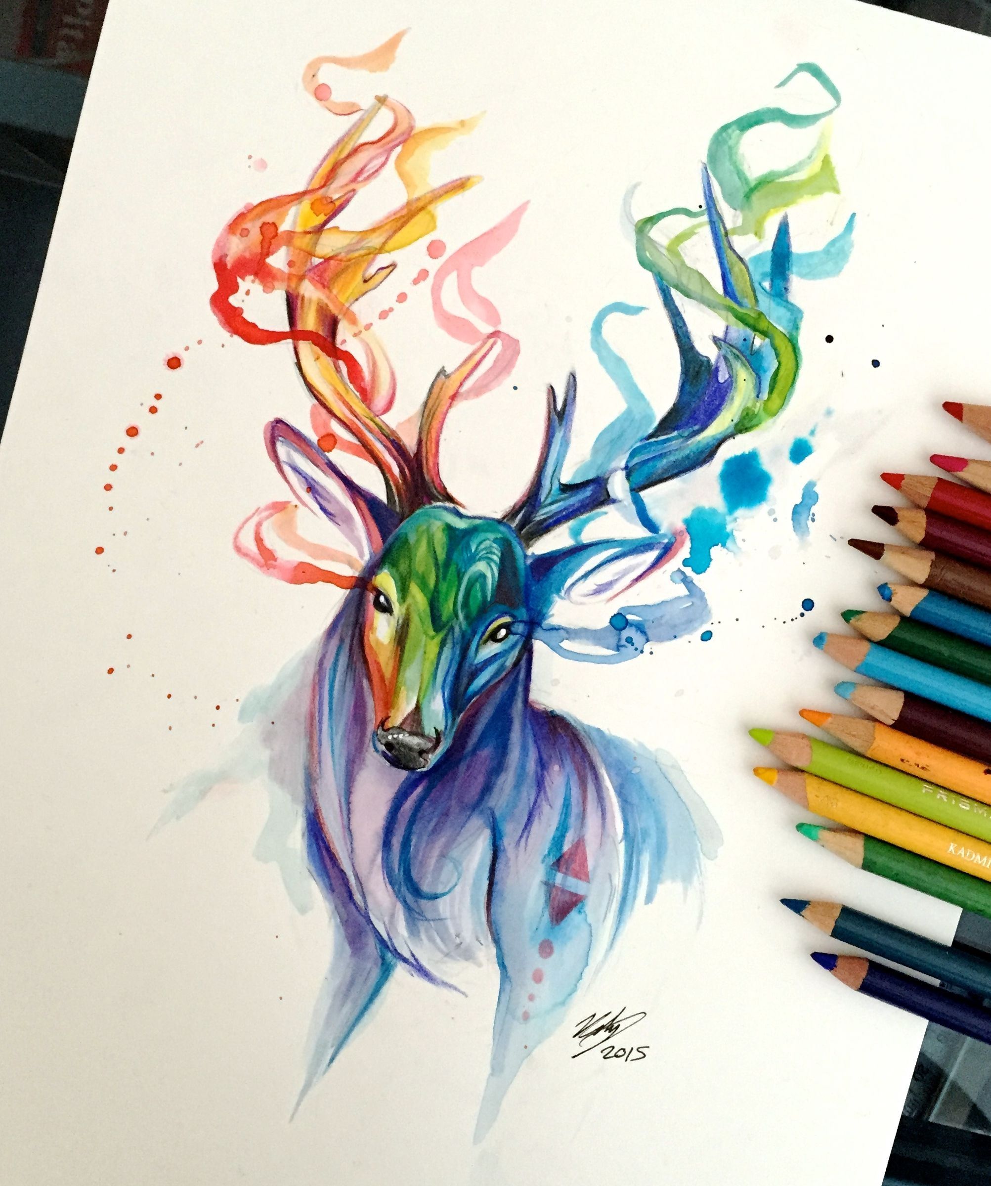 Draw colourful. Кэти Липскомб рисунки. Арт цветными карандашами. Иллюстрации акварельными карандашами. Рисунки акварельными карандашами.