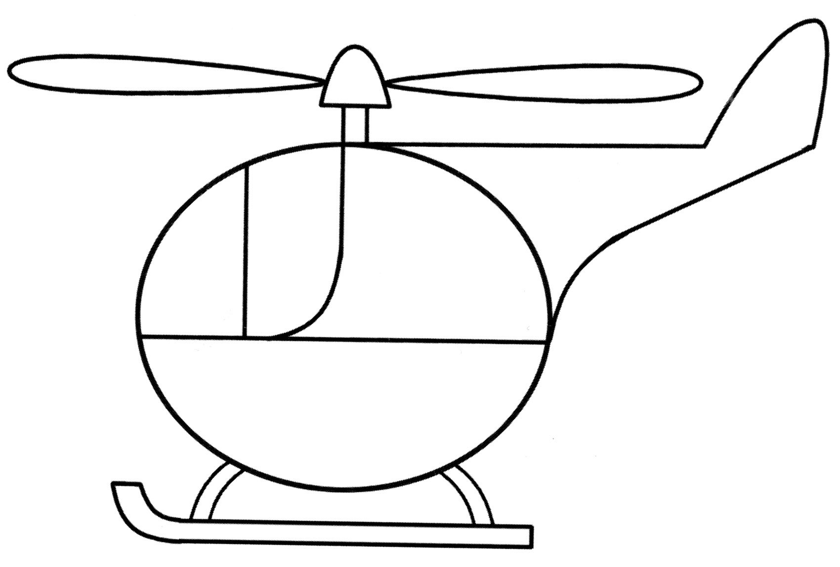 Картинка для вырезания вертолет