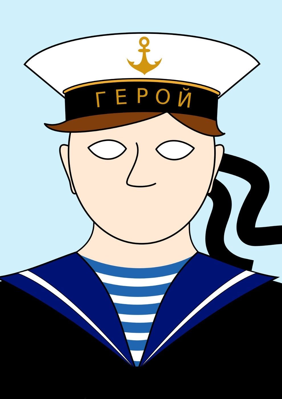 Рисунок военный моряк