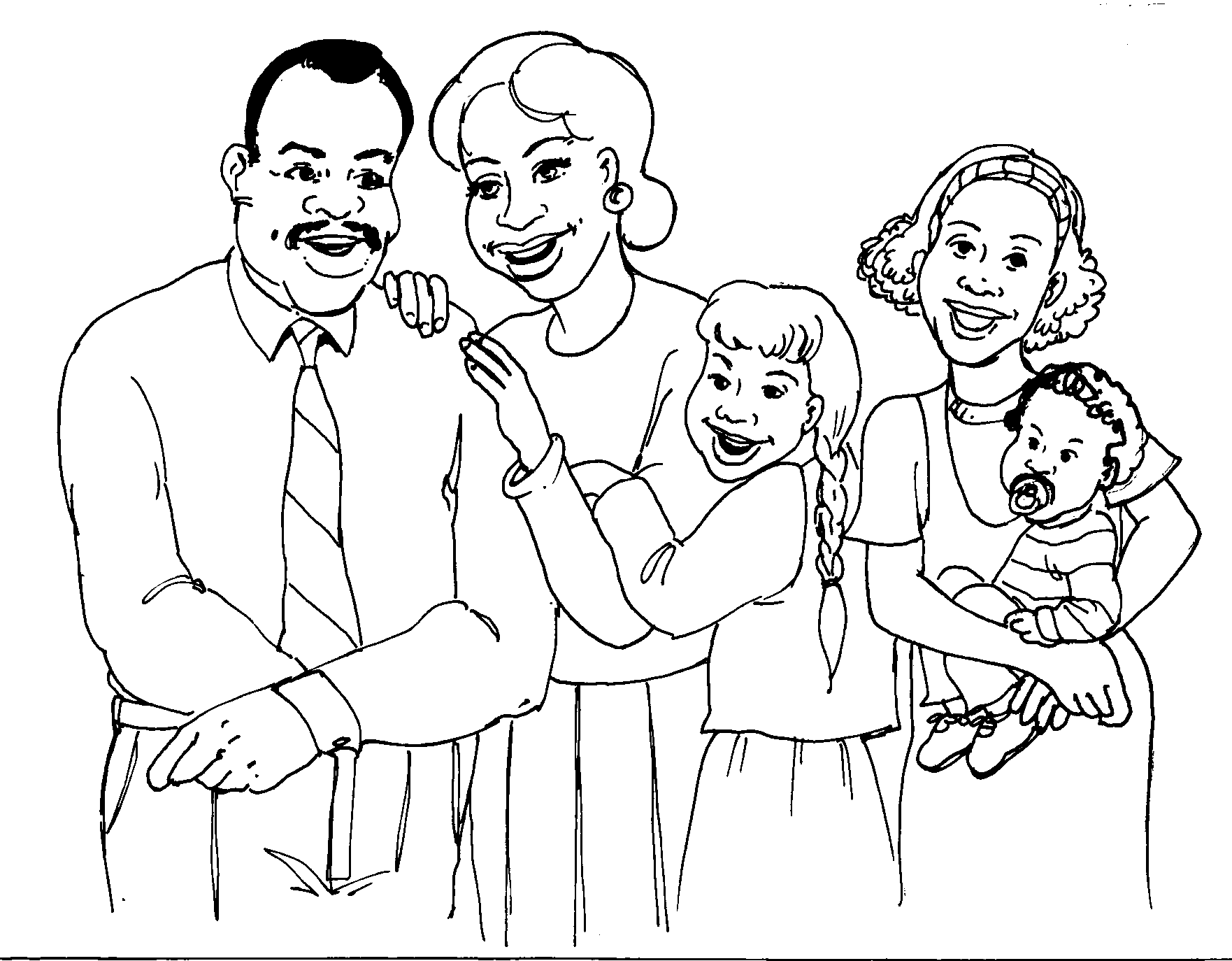 Раскраски семья для детей 6 7 лет