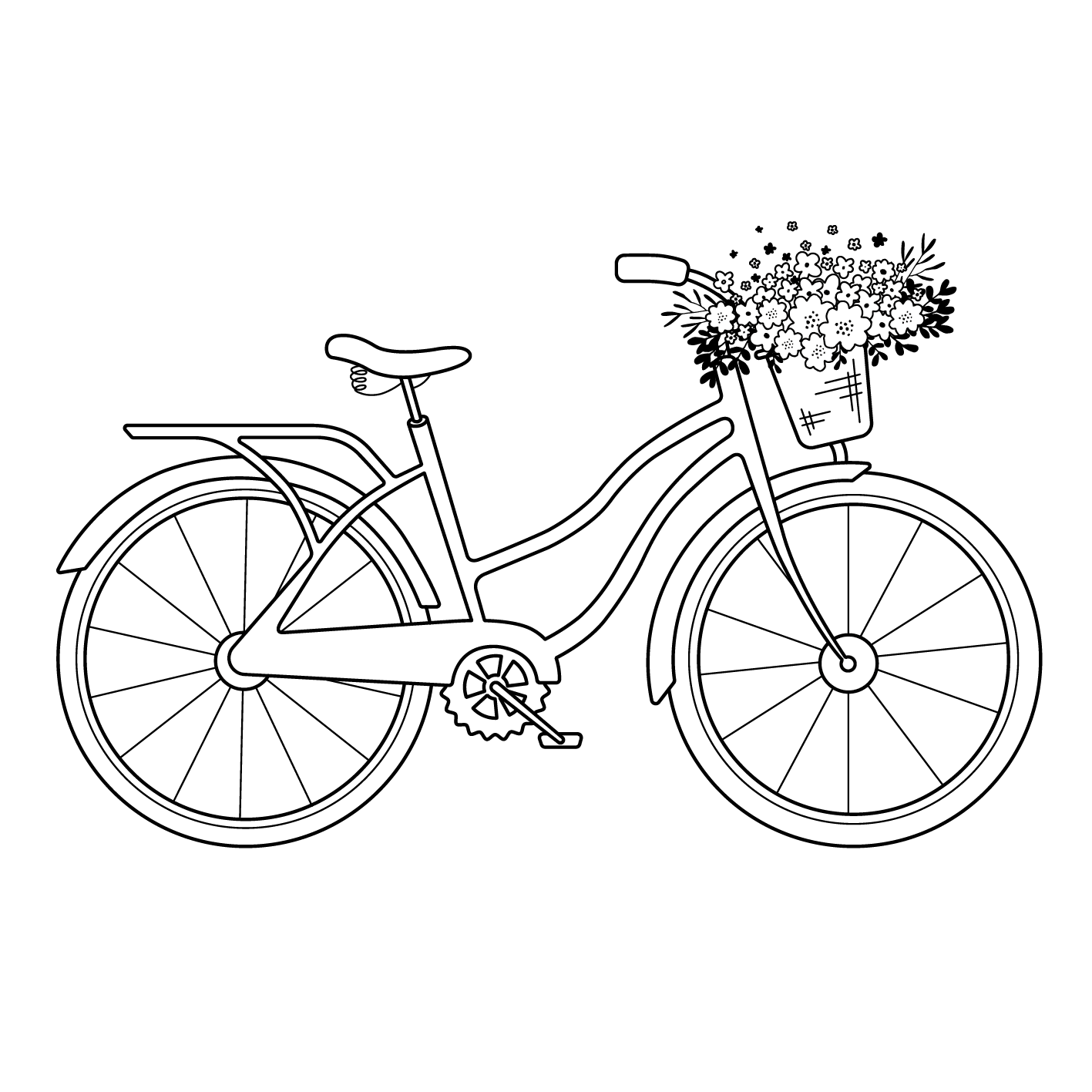 Рисунок велосипеда. Велосипед раскраска. Велосипед раскраска для детей. Велосипедист раскраска для детей. Велосипед с корзинкой цветов раскраска.