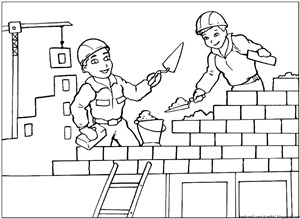 Раскраски строительные профессии для детей