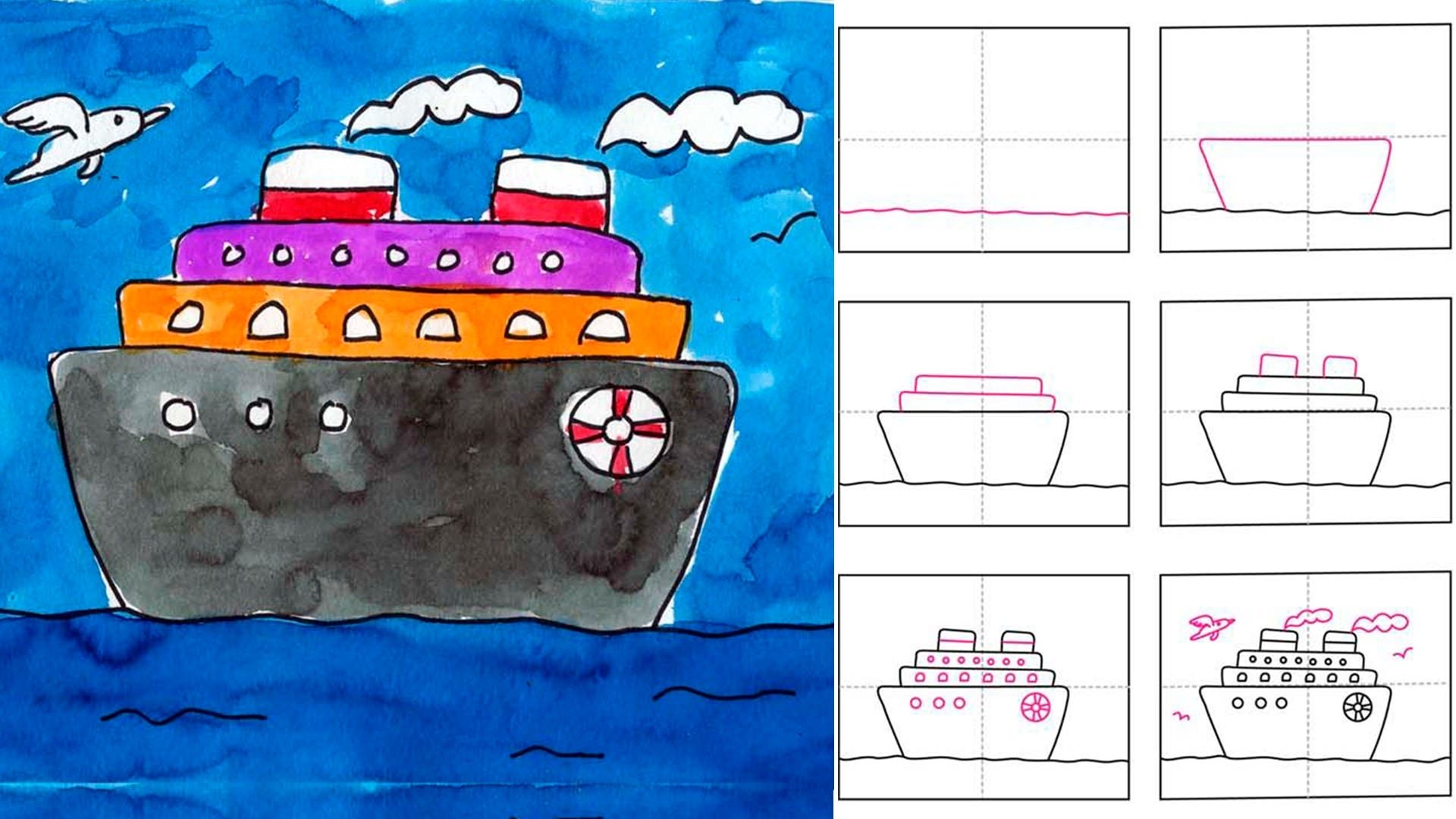 Пароход рисунок. Рисование пароход в средней группе. Пароходик рисунок. Пароход рисунок для детей.