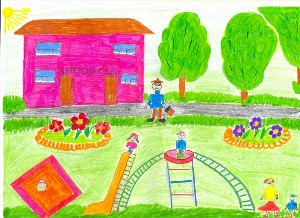 Детский садик рисунок