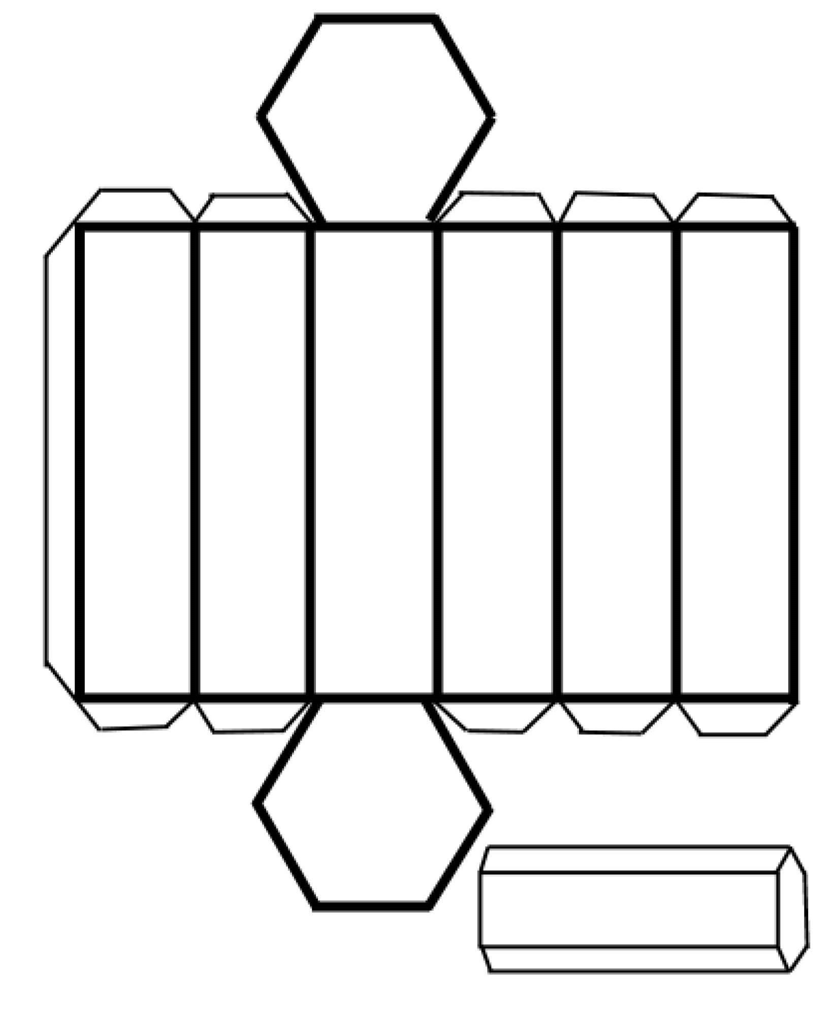 Чертеж развертки шестиугольной призмы