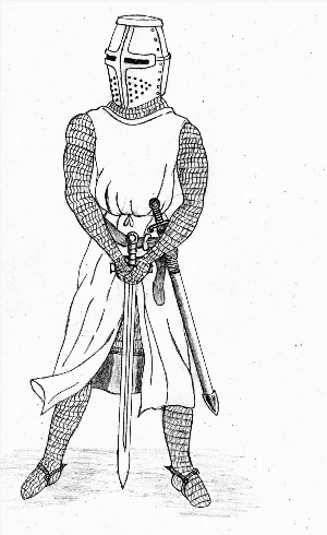 Рыцарь средневековья рисунок
