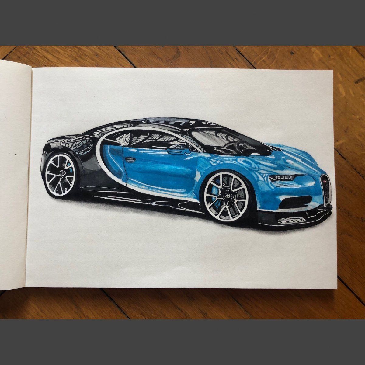 Как нарисовать bugatti chiron