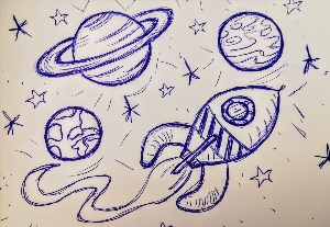 Рисунки для срисовки на тему космос