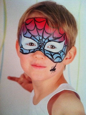 Человек паук рисунок на лице