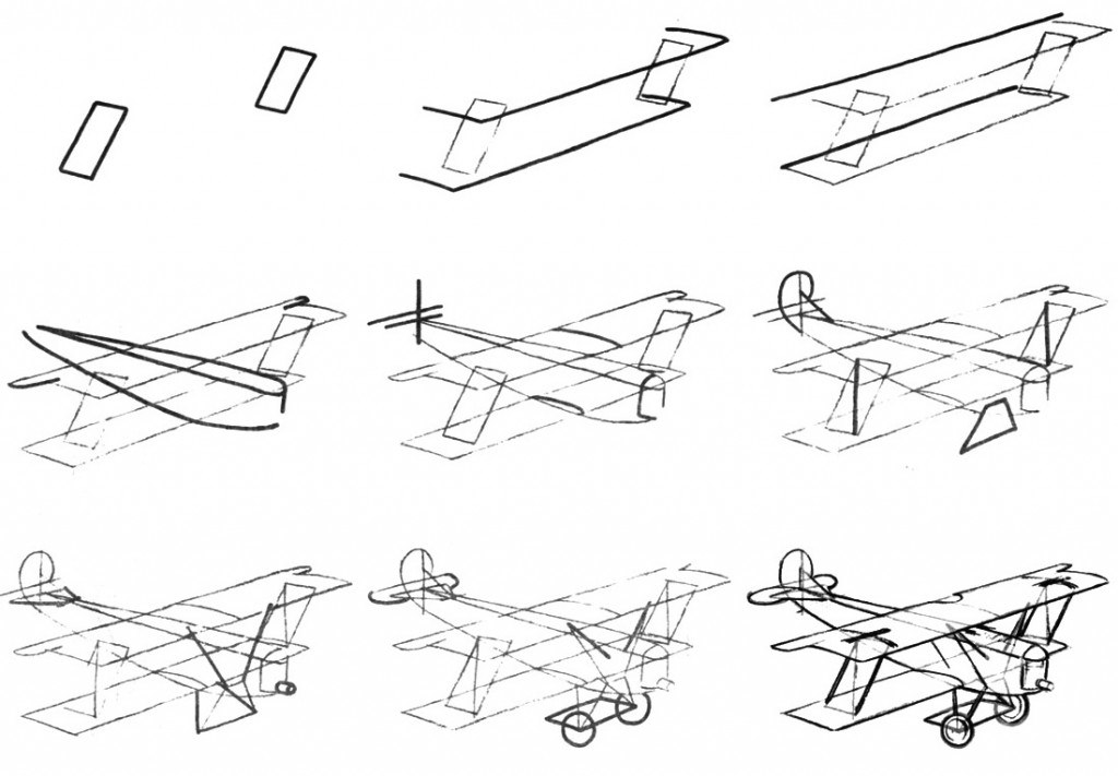 Как нарисовать аэроплан