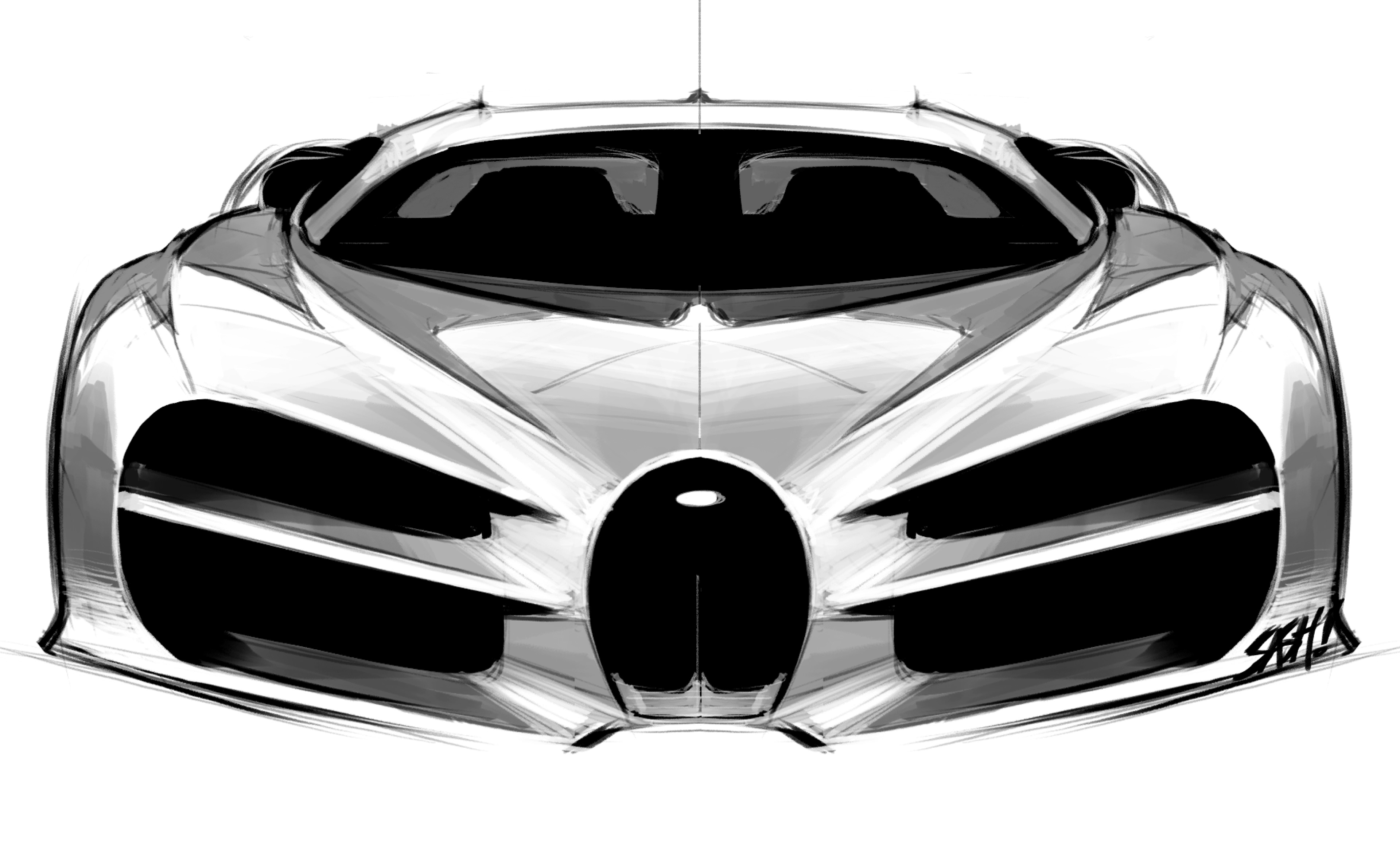 Рисунки bugatti chiron