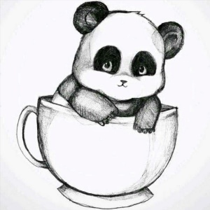 Рисунок панды для срисовки легкий