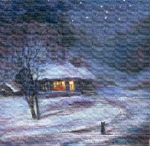 Рисунок зимний вечер пушкин