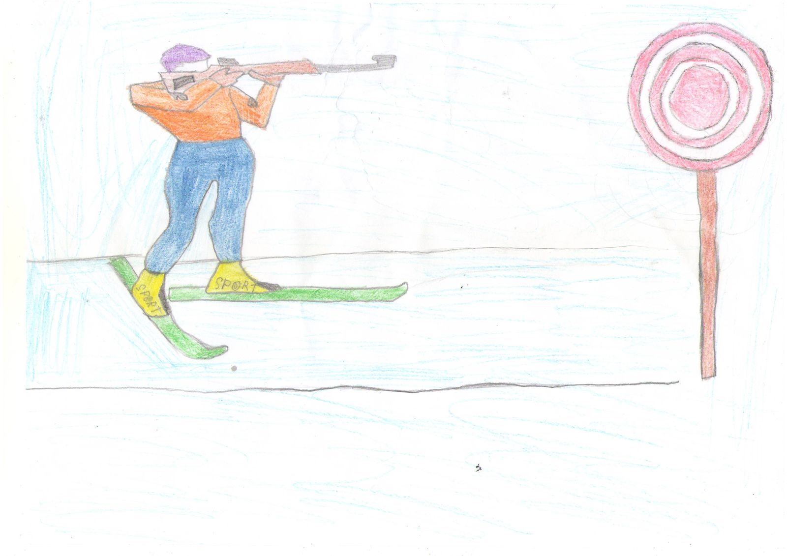 Лыжник 3 класс. Зимний спорт рисование. Рисунок на тему спорт. Зимний спорт рисунок. Зимние виды спорта рисунок.