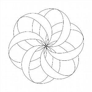 Рисунок цветка циркулем