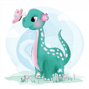 Динозаврик рисунок для детей