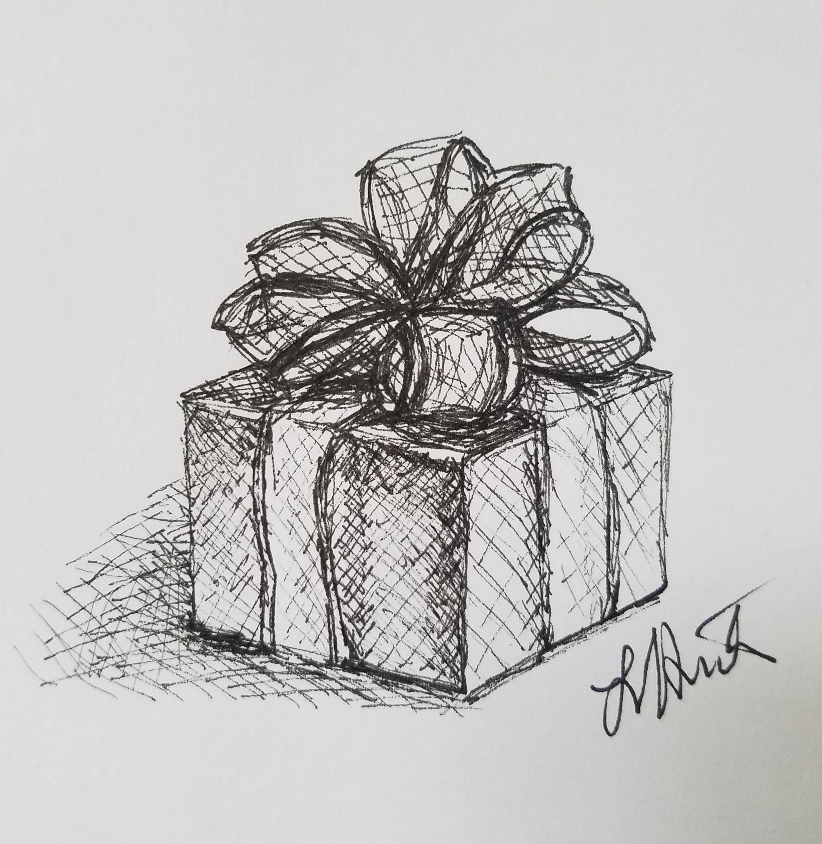 Картинки подарки карандашом. Подарок карандашом. Рисование карандашом подарок. Подарок скетч. Подарок рисунок карандашом.