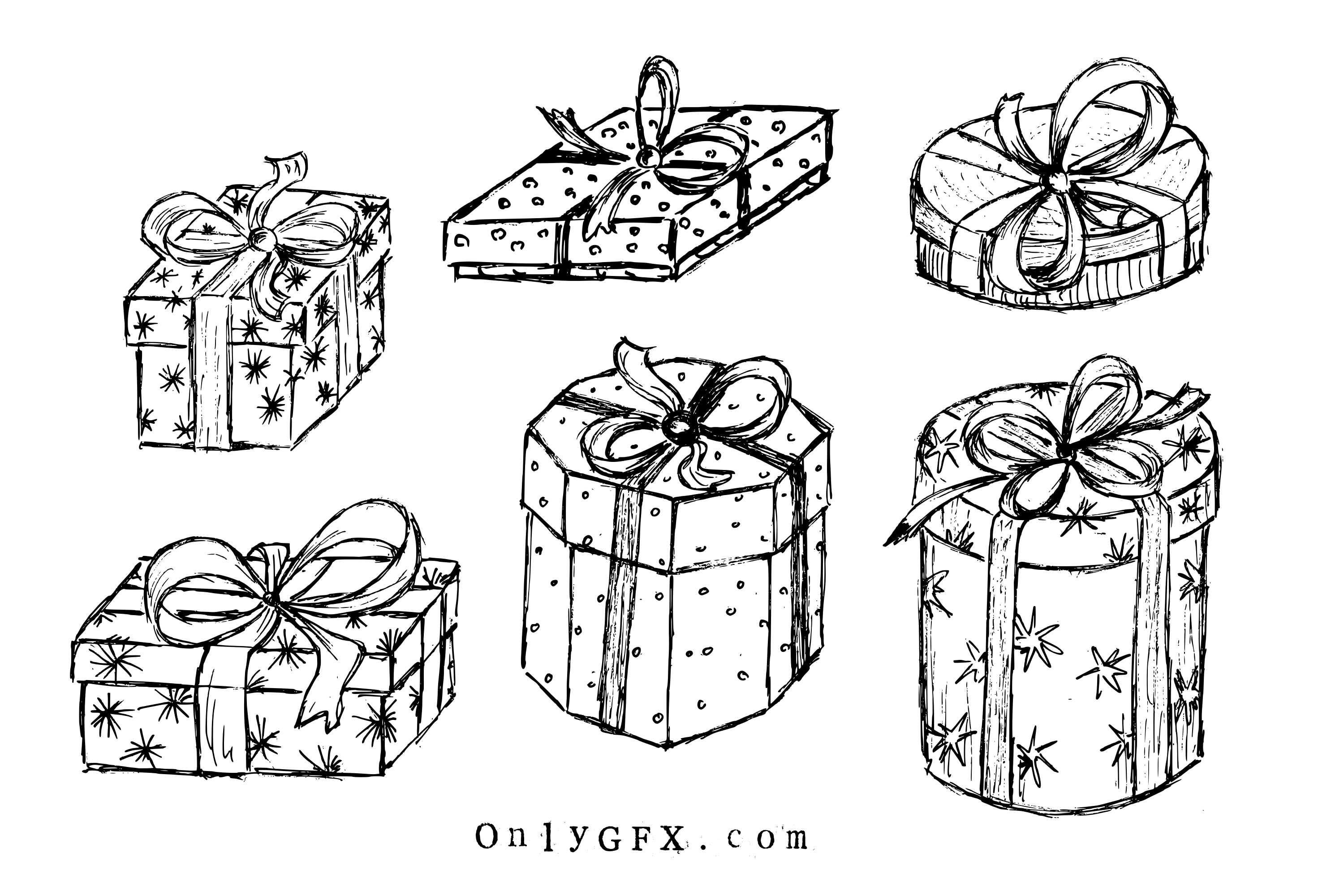 Картинки подарки карандашом. Рисунок подарка для срисовки. Картинки для срисовки подарок. Подарок рисунок поэтапно. Подарок эскиз.
