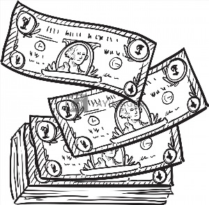 Раскраска доллары