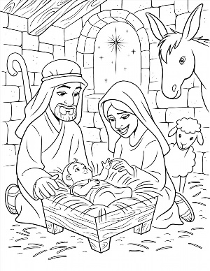 Рисунок на тему рождение Христа