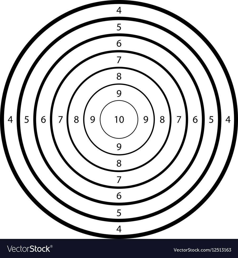 Рисунок мишени для стрельбы в формате а4