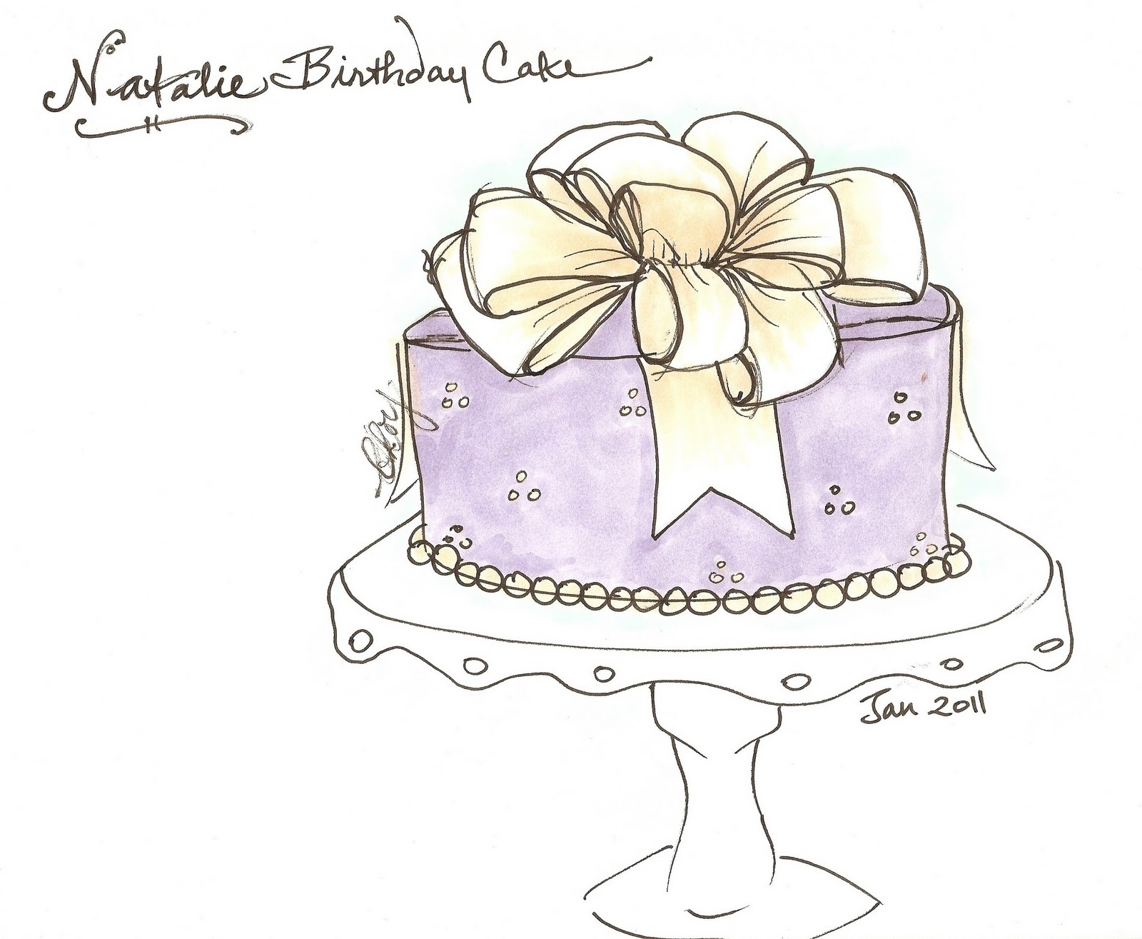 как нарисовать тортик на день рождения
