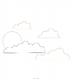 Облака карандашом