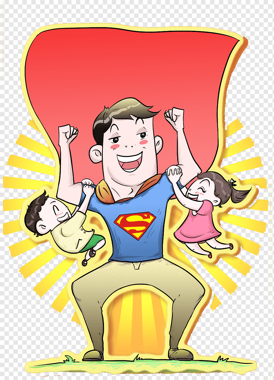 Рисунок лучшего папы. Супер папа. Папа Супермен. Папа с детьми мультяшка. Супер папа мультяшный.
