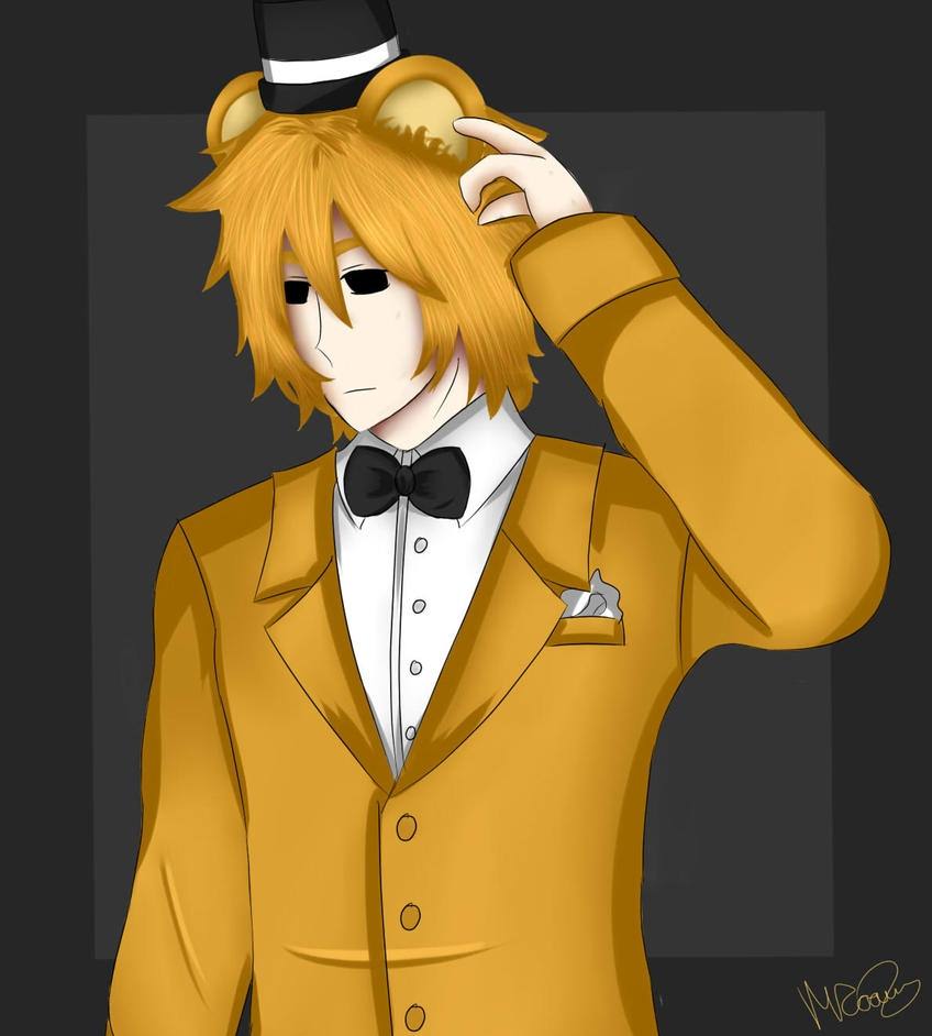 Golden freddy. Голден Фредди. Голден Фредди человек. ФНАФ Голден Фредди человек. Олд Голден Фредди хуманизация.