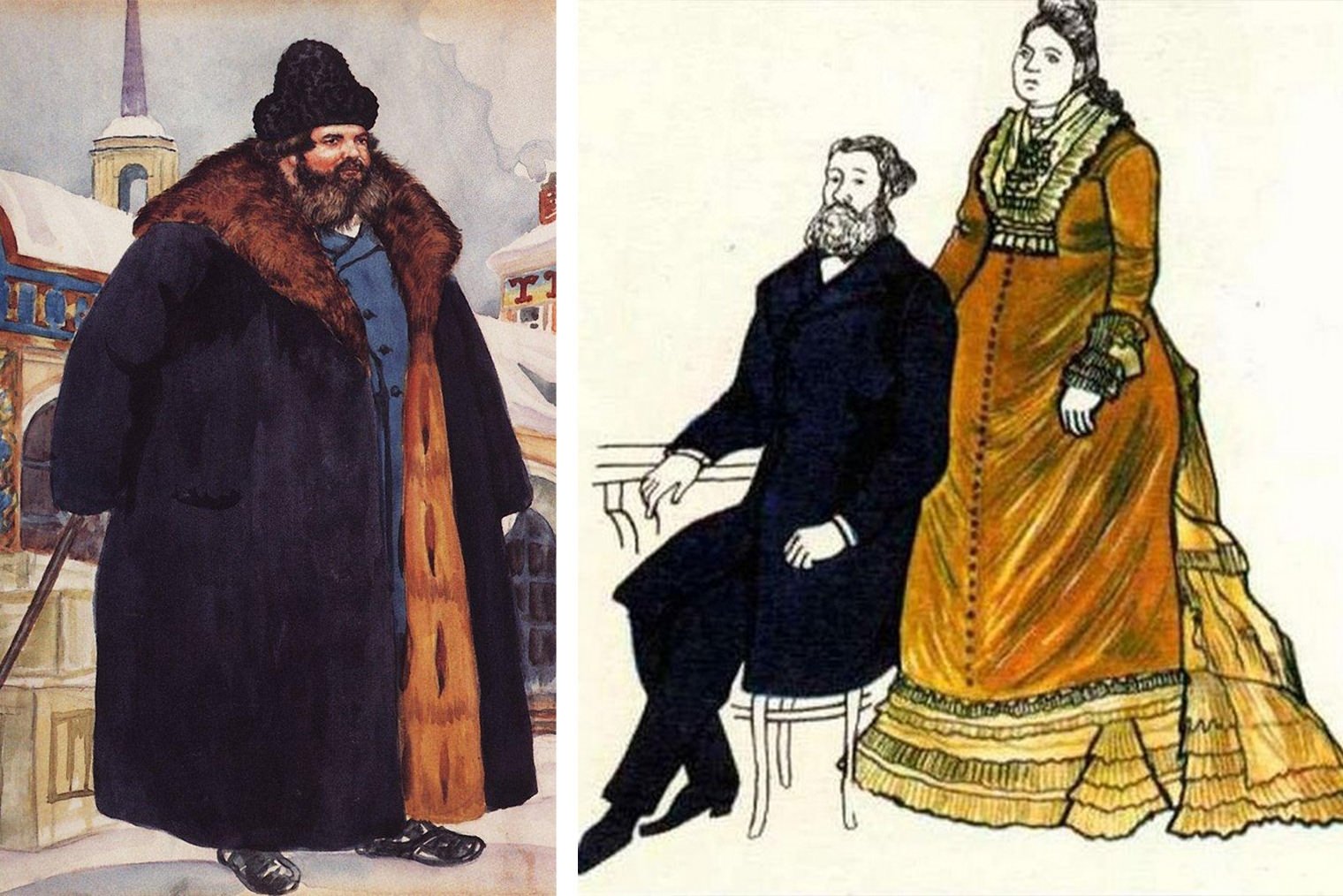 Одежда 19 века в России купцы мещане