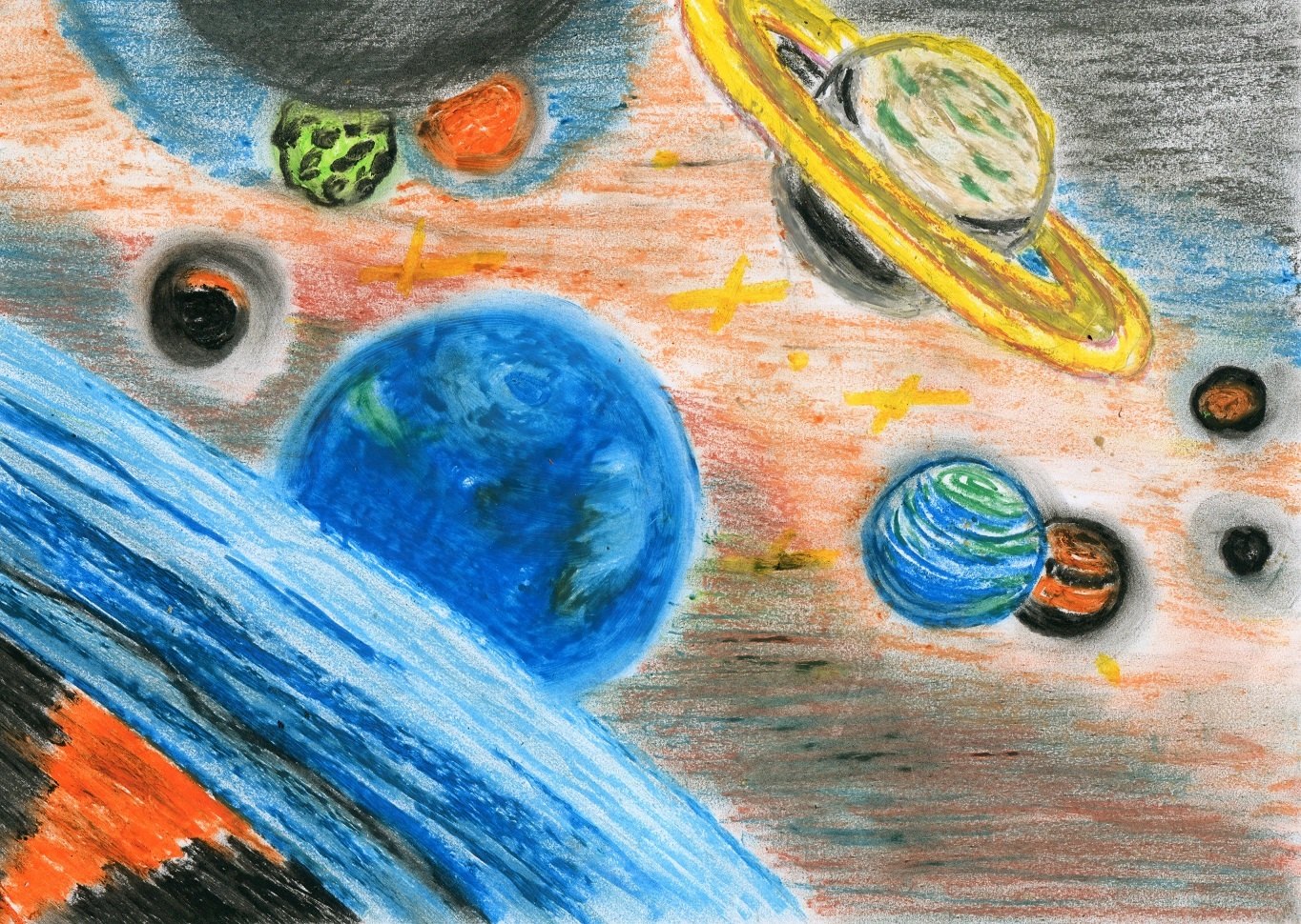 Просторы космоса рисунки для детей
