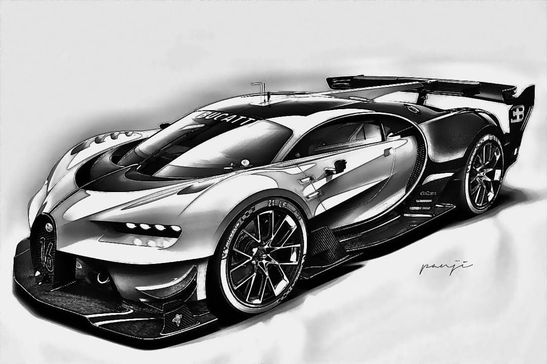 Bugatti chiron рисунок