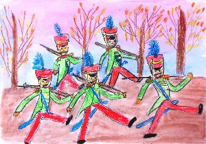 Как нарисовать марш деревянных солдатиков