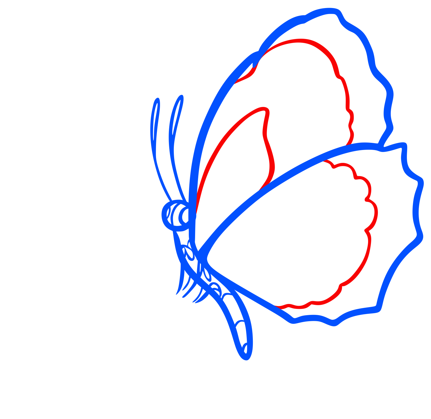 Бабочки рисунок пошагово