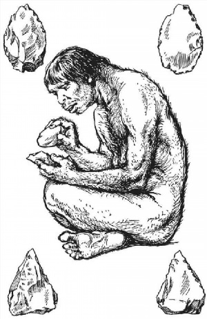 Древний человек рисунки легкие