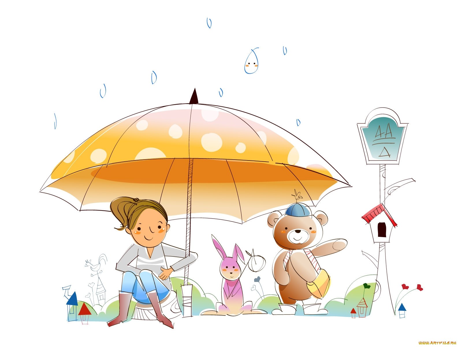 Дети под зонтиком. Зонтик для детей. Дети под зонтом. Зонтик рисунок. Малыши под зонтиком иллюстрации.