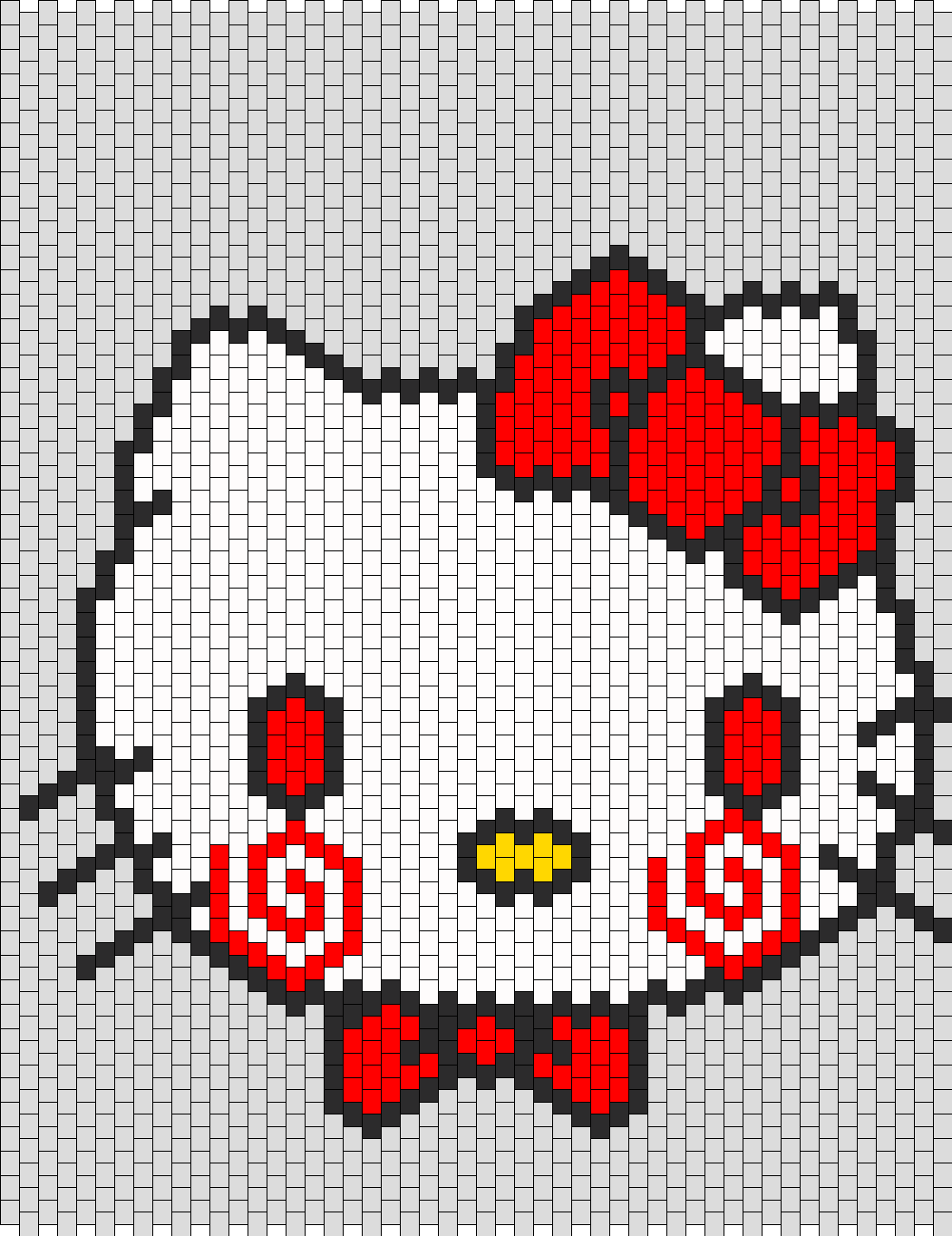 Нарисовать hello kitty по клеточкам