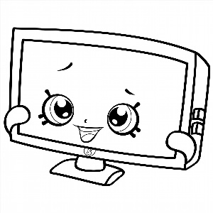 Телевизор раскраска для детей