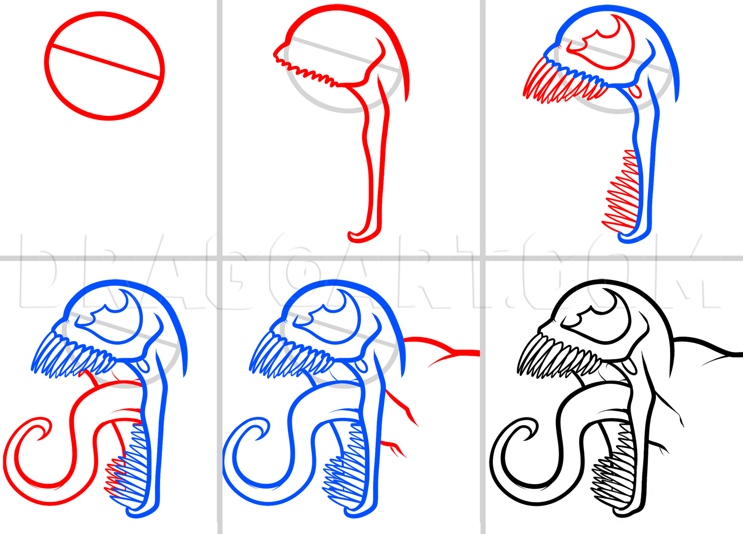Как нарисовать венома легко и просто
