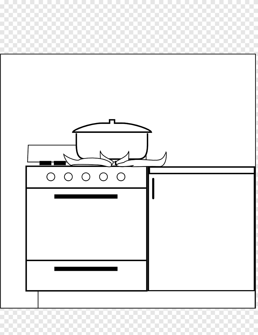 Рисунок газовой плиты