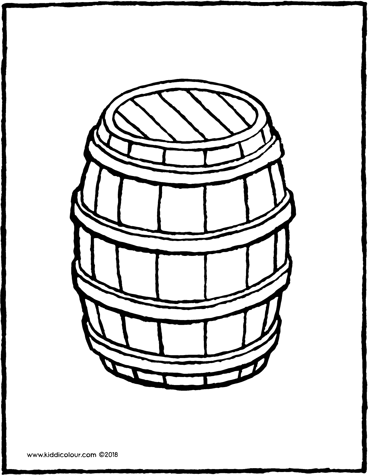 Бочка картинка для раскраски