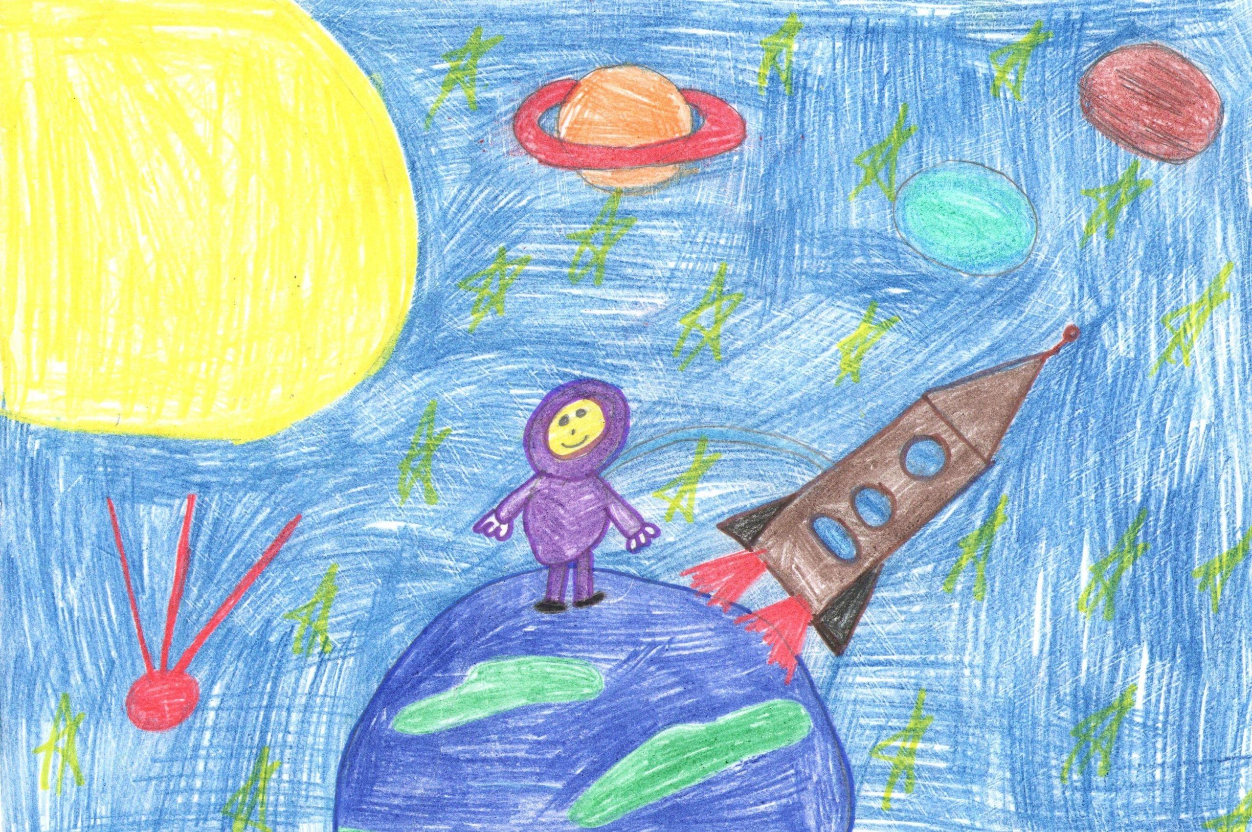 Космос рисунок для детей 1 класс. Рисунок на тему космос. Космос глазами детей. Рисунок на космическую тему. Детские рисунки на тему космос.