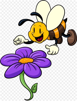 Пчелка на цветке рисунок