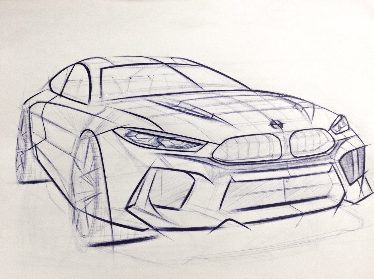 Bmw m8 рисунок