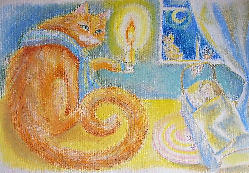 Как нарисовать кота дремота из 3. Кот Баюн Лядов. Лядов Кикимора кот Баюн. Лядов кот Баюн рисунок. Сказочные коты.