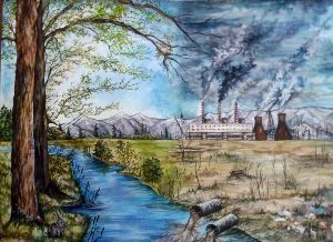 Как нарисовать загрязнение природы