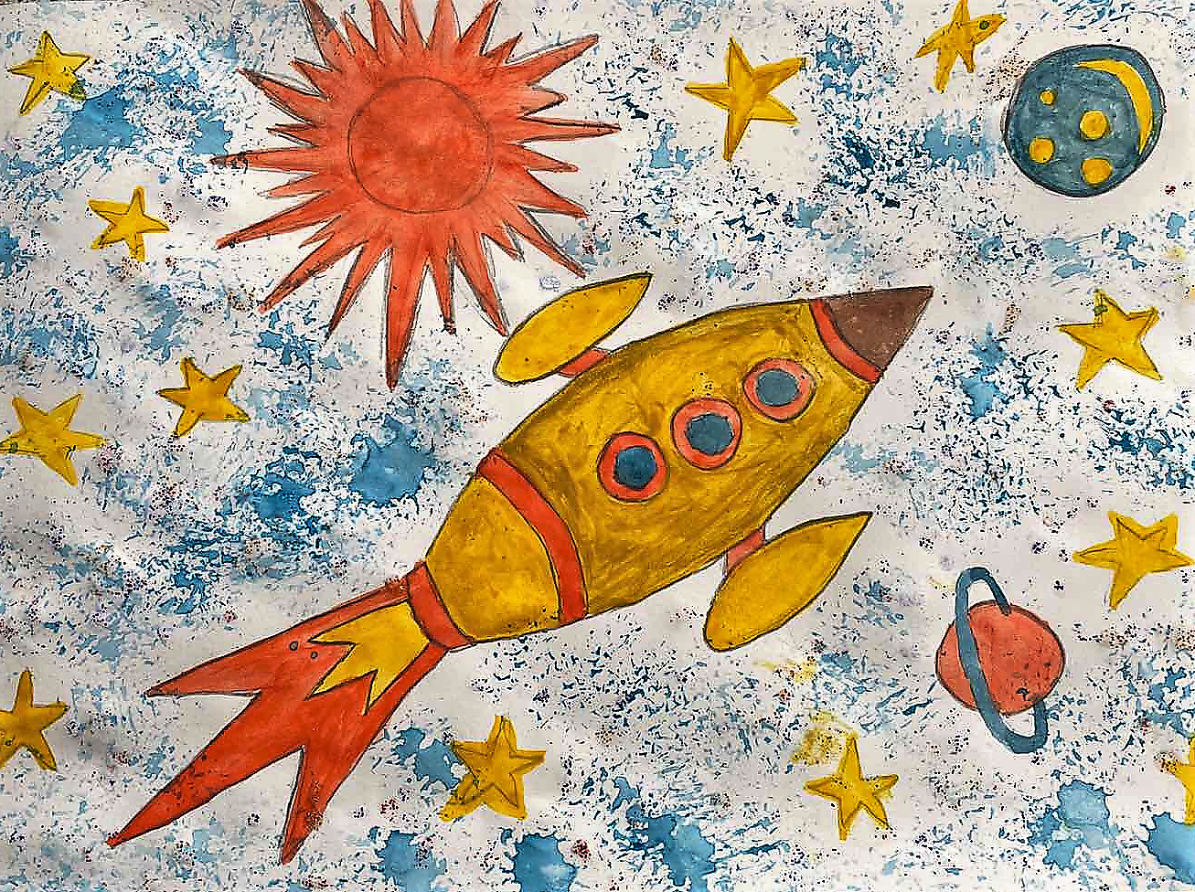 Этот загадочный космос рисунки. Рисунок на тему космос. Рисунок на космическую тему. Рисование для детей космос. Детские рисунки на тему космос.
