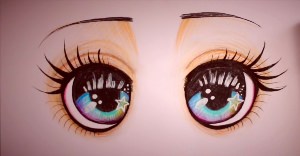 Нарисованные круглые глаза